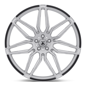 Asanti Black ABL-11 SIRIUS Brushed Silver Carbon Fiber Insert 22x9 +15 5x115mm 73.1mm - WheelWiz