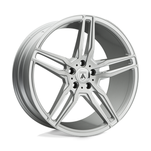 Asanti Black ABL-12 ORION Brushed Silver Carbon Fiber Insert 22x9 +32 5x112mm 72.6mm - WheelWiz