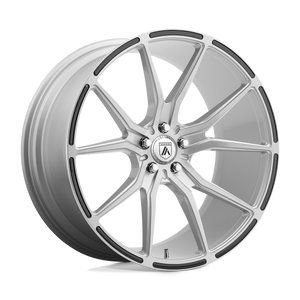 Asanti Black ABL-13 VEGA Brushed Silver Carbon Fiber Insert 20x8.5 +38 5x112mm 72.6mm - WheelWiz