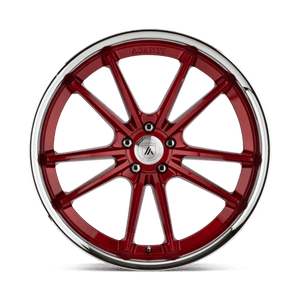 Asanti Black ABL-23 SIGMA Candy Red With Chrome Lip 20x9 +35 5x120mm 74.1mm - WheelWiz