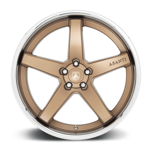 Asanti Black ABL31 REGAL Satin Bronze With Chrome Lip 20x9 +35 5x114.3mm 72.6mm - WheelWiz