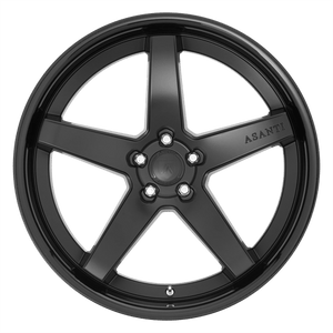 Asanti Black ABL31 REGAL Satin Black Gloss Black Lip 20x10.5 +20 5x115mm 72.6mm - WheelWiz