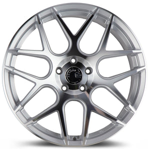 Aodhan AFF2 Gloss Silver Machined Face 20x10.5 +35 5x112 66.6mm - Wheelwiz