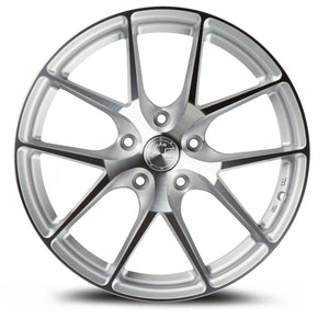 Aodhan AFF7 Gloss Silver Machined Face 19x8.5 +35 5x112 66.6mm - Wheelwiz
