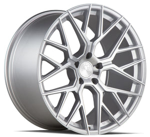 Aodhan AFF9 Gloss Silver Machined Face 20x10.5 +35 5x120 72.6mm - Wheelwiz