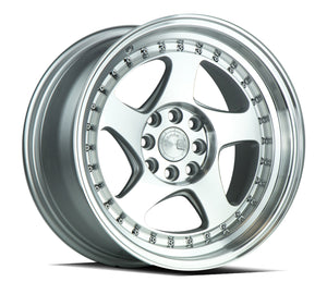 Aodhan AH01 Silver w/Machined Face 15x8 +20 4x100|4x114.3 73.1mm - Wheelwiz