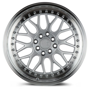Aodhan AH02 Silver w/ Machined Lip 17x8 +35 4x100|4x114.3 73.1mm - Wheelwiz