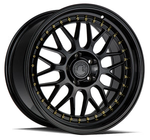 Aodhan AH02 Gloss Black ( Gold Rivet) 18x9.5 +35 5x120 72.6mm - Wheelwiz