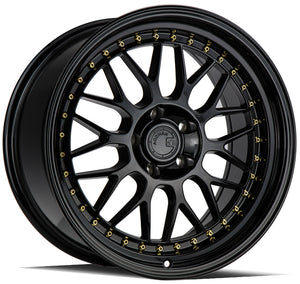 Aodhan AH02 Gloss Black ( Gold Rivet) 19x8.5 +35 5x120 72.6mm - Wheelwiz