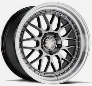 Aodhan AH02 Hyper Black w/ Machined Lip 19x8.5 +35 5x114.3 73.1mm - Wheelwiz