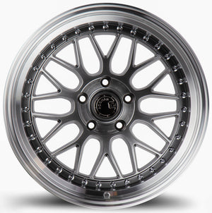 Aodhan AH02 Hyper Black w/ Machined Lip 19x8.5 +35 5x114.3 73.1mm - Wheelwiz