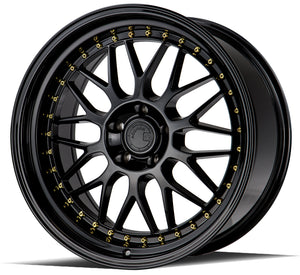 Aodhan AH02 Gloss Black ( Gold Rivet) 19x9.5 +12 5x114.3 73.1mm - Wheelwiz
