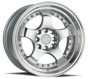 Aodhan AH03 Silver w/Machined Face 15x8 +20 4x100|4x114.3 73.1mm - Wheelwiz