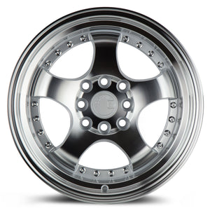 Aodhan AH03 Silver w/Machined Face 15x8 +20 4x100|4x114.3 73.1mm - Wheelwiz