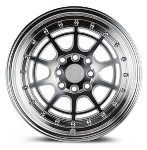Aodhan AH04 Silver w/Machined Face 15x8 +20 4x100|4x114.3 73.1mm - Wheelwiz