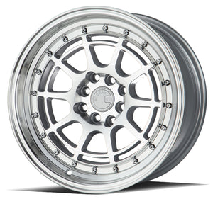 Aodhan AH04 Silver w/Machined Face 16x8 +15 4x100|4x114.3 73.1mm - Wheelwiz