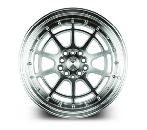 Aodhan AH04 Silver w/Machined Face 17x9 +25 5x100|5x114.3 73.1mm - Wheelwiz