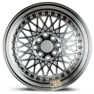 Aodhan AH05 Silver w/Machined Face 15x8 +20 4x100|4x114.3 73.1mm - Wheelwiz