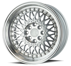 Aodhan AH05 Silver w/Machined Face 15x8 +20 4x100|4x114.3 73.1mm - Wheelwiz