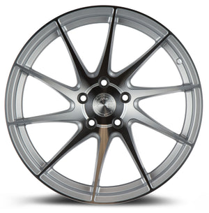 Aodhan AH09 Gloss Silver Machined Face 18x9.5 Driver Side +35 5x112 73.1mm - Wheelwiz