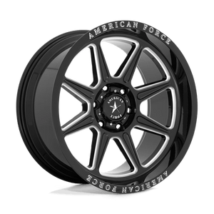 American Force AC002 Trail Gloss Black W/ Milled 20x10 -18 6x135mm 87.1mm - Wheelwiz