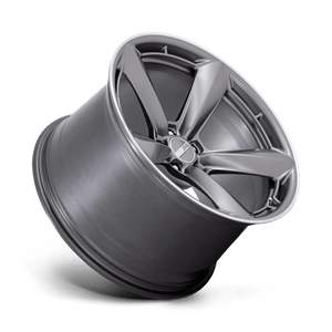 American Racing TTF Matte Anthracite W/ Machined L 20x9.5 +15 5x120mm 74.1mm - Wheelwiz