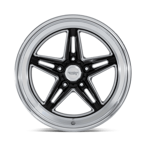 American Racing VN514 GROOVE Gloss Black W/ Diamond Cut Lip 18x10 +12 5x114.3mm 72.6mm - Wheelwiz