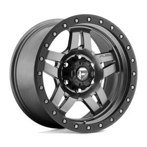 Fuel Offroad D558 ANZA Matte Gunmetal Black Bead Ring 17x8.5 +6 6x139.7mm 108mm - Wheelwiz
