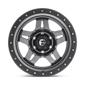 Fuel Offroad D558 ANZA Matte Gunmetal Black Bead Ring 17x8.5 +6 6x139.7mm 108mm - Wheelwiz
