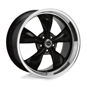American Racing AR105 TORQ THRUST M Gloss Black Machined Lip 17x7.5 +45 5x100mm 57.1mm - WheelWiz