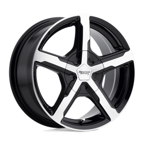 American Racing AR921 TRIGGER Gloss Black Machined 18x8 +15 5x108mm 72.6mm - Wheelwiz