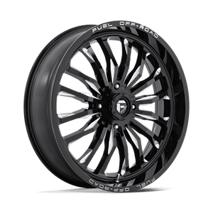 Fuel Offroad D821 ARC UTV Gloss Black Milled 24x7 +13 4x137mm 110.1mm - Wheelwiz