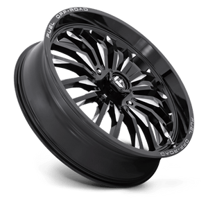 Fuel Offroad D821 ARC UTV Gloss Black Milled 24x7 +13 4x156mm 132mm - Wheelwiz