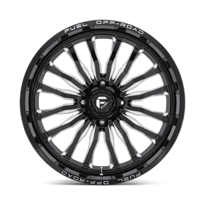 Fuel Offroad D821 ARC UTV Gloss Black Milled 24x7 +13 4x156mm 132mm - Wheelwiz