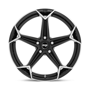 Niche N259 ARROW Gloss Black Brushed 20x10.5 +27 5x112mm 66.6mm - Wheelwiz