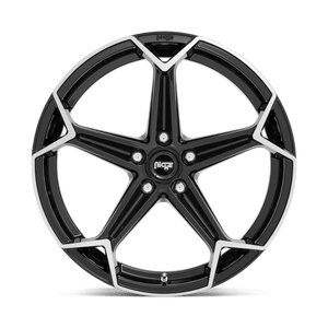 Niche N259 ARROW Gloss Black Brushed 20x10.5 +40 5x112mm 66.6mm - Wheelwiz