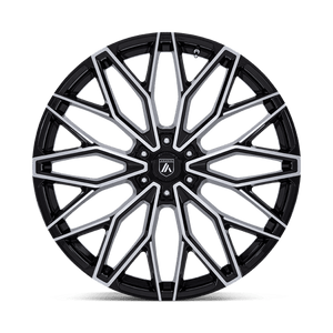 Asanti Black AB050 MOGUL 6 Gloss Black W/ Machined Face 24x10 +30 6x139.7mm 106.1mm - Wheelwiz