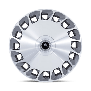 Asanti Black AB045 ARISTOCRAT Gloss Platinum Bright Mach Fc 20x9 +15 Custom 72.6mm - Wheelwiz