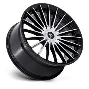 Asanti Black AB048 VICEROY Gloss Black W/ Machined Face 22x10.5 +45 5x108|5x114.3mm 72.6mm - Wheelwiz