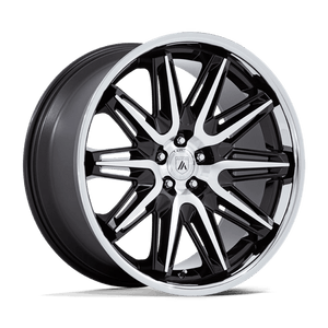 Asanti Black AB047 IMPERATOR Gloss Black Machined W/ Ss Lip 22x10.5 +38 5x120mm 72.6mm