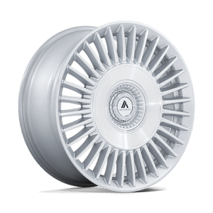 Asanti Black AB040 TIARA Gloss Silver Bright Mach Face 20x10.5 +38 5x112|5x120mm 74.1mm - Wheelwiz