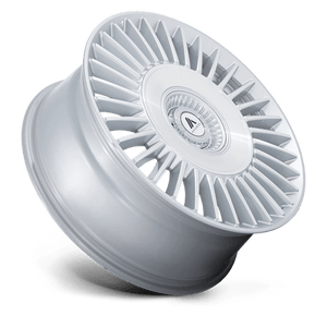 Asanti Black AB040 TIARA Gloss Silver Bright Mach Face 22x9 +38 5x108|5x114.3mm 72.6mm - Wheelwiz