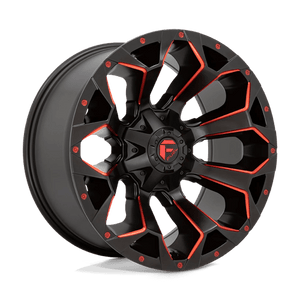 Fuel Offroad D787 ASSAULT Matte Black Red Milled 17x8.5 +14 6x120mm 66.9mm - Wheelwiz