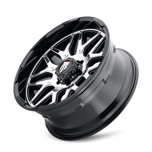 American Truxx GRIND Gloss black machined 20x9 -12 5x127mm 78.1mm - Wheelwiz
