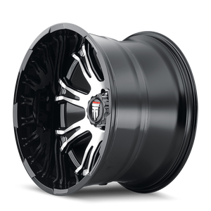 American Truxx BOMB Gloss black machined 20x12 -44 5x139.7mm 87.1mm - Wheelwiz