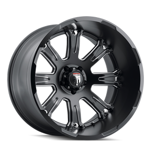 American Truxx BOMB Satin black milled 22x14 -76 5x139.7mm 87.1mm - Wheelwiz