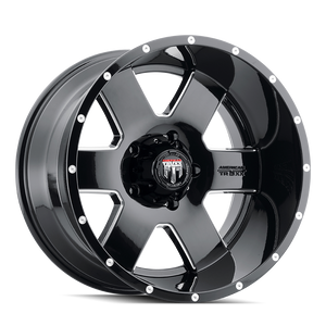 American Truxx ARMOR Gloss black milled 20x9 0 6x135mm 87.1mm