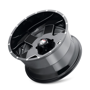 American Truxx ARMOR Gloss black milled 20x12 -44 6x139.7mm 106.1mm - Wheelwiz