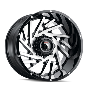 American Truxx WEB Gloss black machined 20x12 -44 8x180mm 125.2mm - Wheelwiz