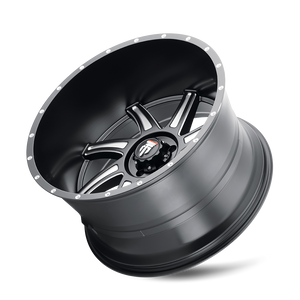 American Truxx VORTEX Satin black milled 20x10 -24 5x139.7mm 87.1mm - WheelWiz